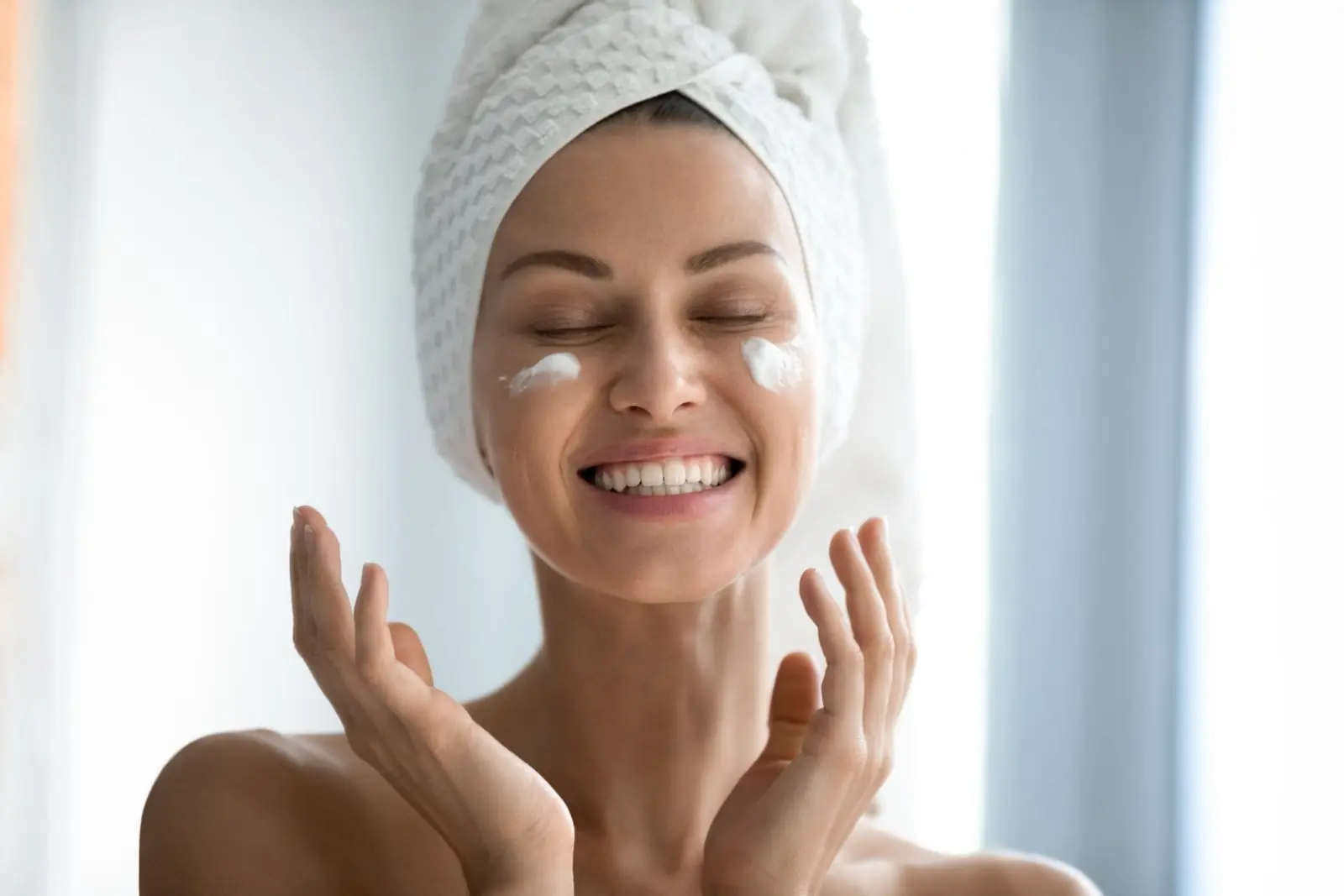 Comparing skincare products at home